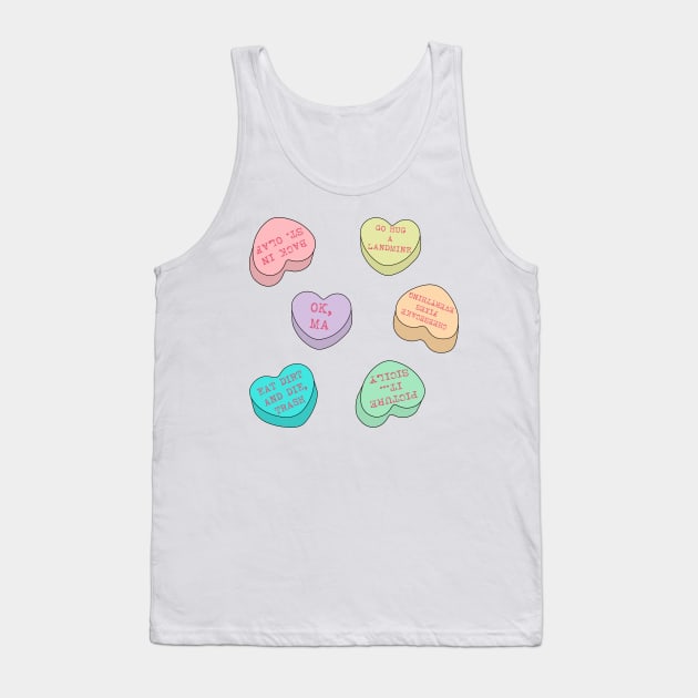 G Girls conversation hearts Tank Top by Feisty Designs 